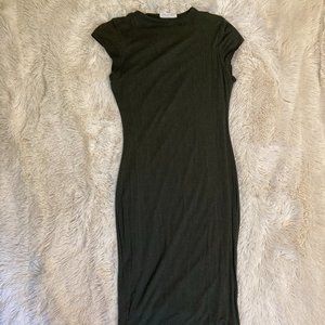 Dark Green T-shirt Dress